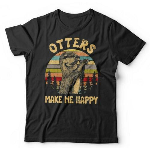 Otters Make Me Happy Wildlife Cute Furry Animals gift for men women Tshirt