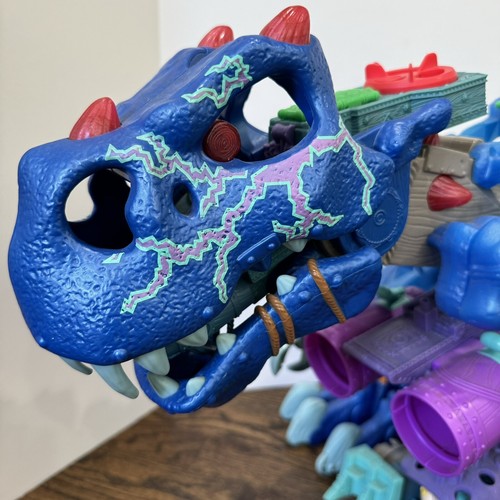 Fisher-Price Imaginext Ultra Ice Blue T-Rex Dinosaur Walk Sounds And Lights - Picture 2 of 9