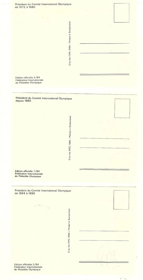 SAN MARINO 1984 OLYMPICS SCOTT # 1060-62 FDC OLYMPIC CARDS & 2 AIR LETTERS/CARDS - Image 4 of 4