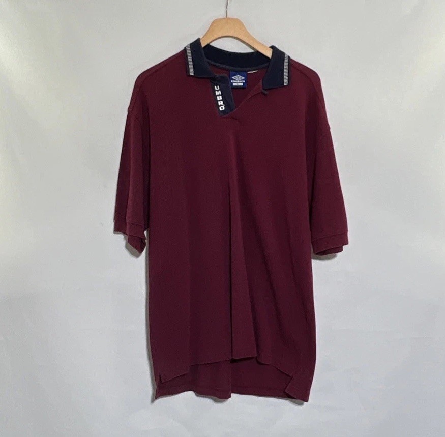 Vintage 90s Umbro Mens L Polo Shirt Pullover