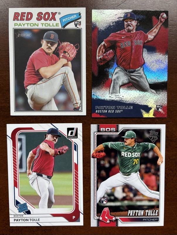 2026 Topps & Donruss - Payton Tolle - Boston Red Sox - RCs - 4 Card Lot