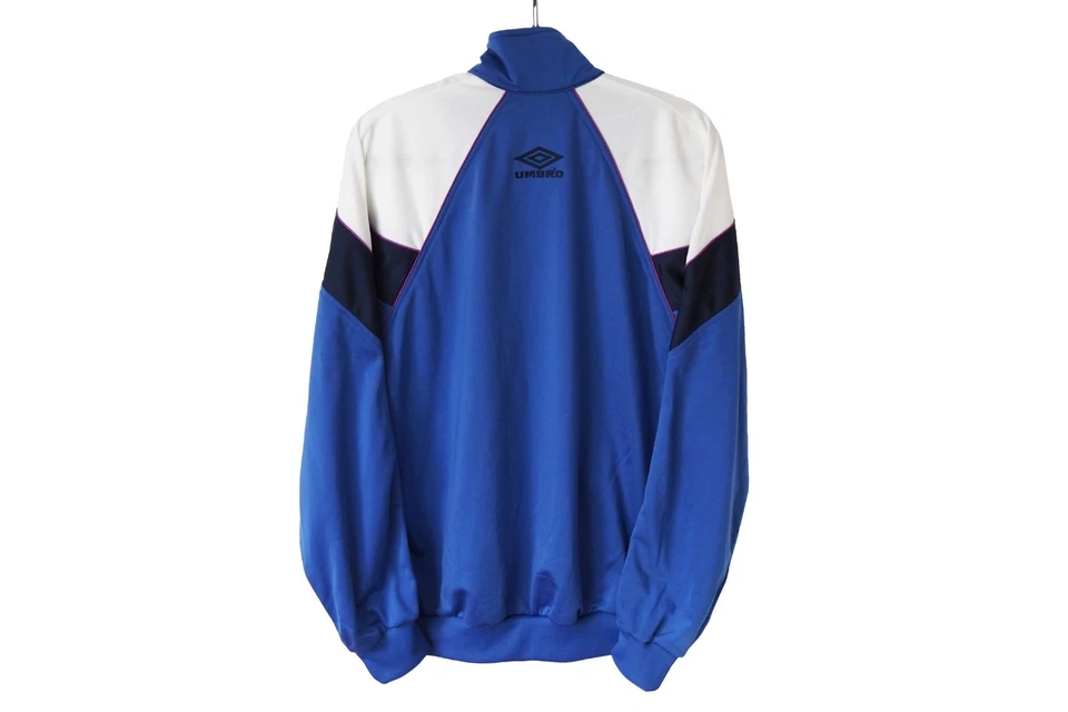 Chaqueta deportiva cortavientos vintage UMBRO cremallera completa talla L azul años 90 Foto 2 de 4