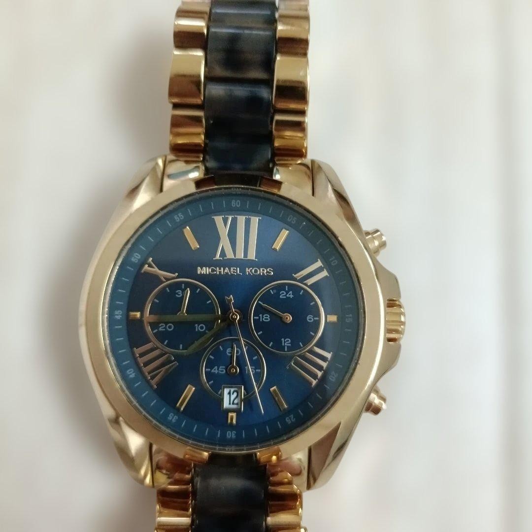 Michael Kors Chronograph Watch Tortoiseshell Navy image 2