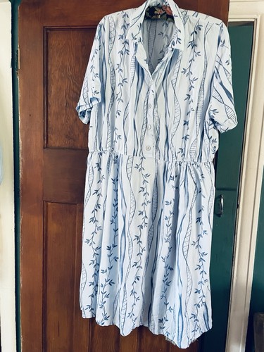 Vintage Blue Day Dress Size 26 By CLASSIC