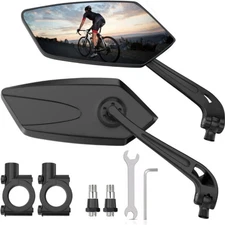 2Pcs Bike Mirror MTB Road 22-25mm Handlebar Bicycle Rear View Glass Cycling