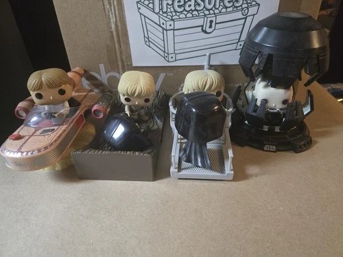 Star Wars Luke Skywalker Darth Vader Funko Pop Lot Of 4 Loose Figures Big Size