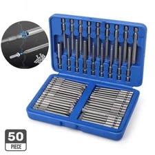 Set of 50 Hex Torx Star Security Bits Set Tamper Proof Screwdriver With Case US