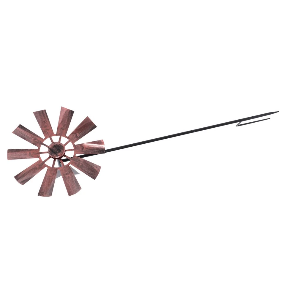 Rasen Pinwheel Deko Eisen Kunst Rotator Windmühle Steckbar Garten Deko - Bild 3 von 4