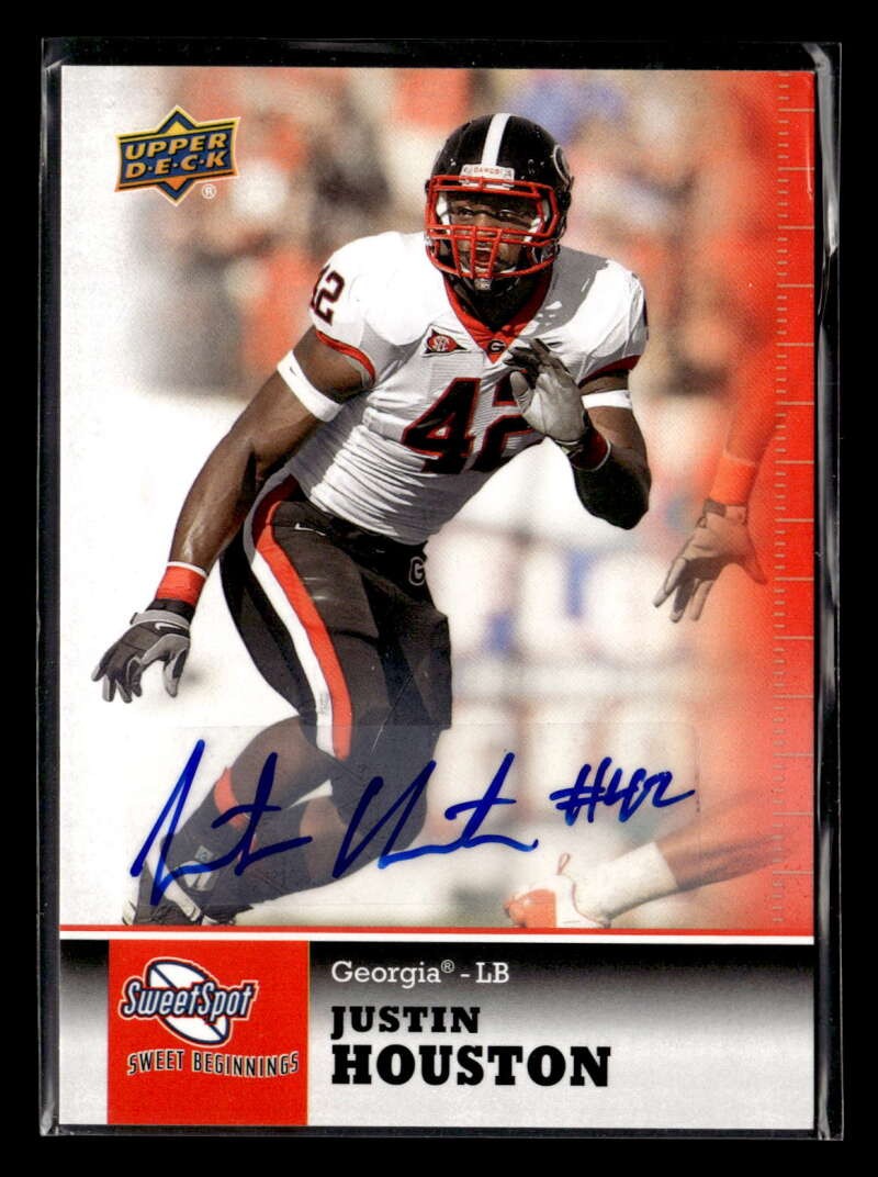 Justin Houston Upper Deck Sweet Spot #87 Autograph