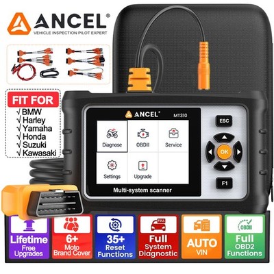 Motorcycle Diagnostic Tool OBD2 Scanner Full System For BMW Harley Honda Yamaha