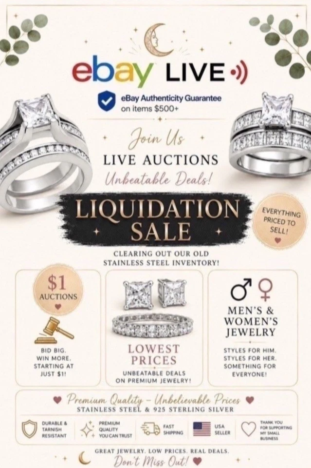 NEW High Quality ✨ Stainless Steel & 925 Sterling Bridal Fashion Jewelry ✨