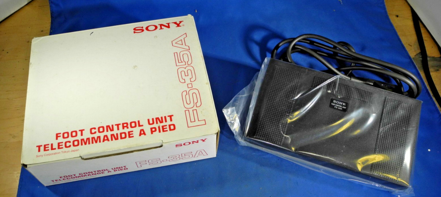 NEW NOS Sony FS-35A Foot Pedal For BM-20, BM-25, BM-30, BM-35, BM-40, (Sealed)