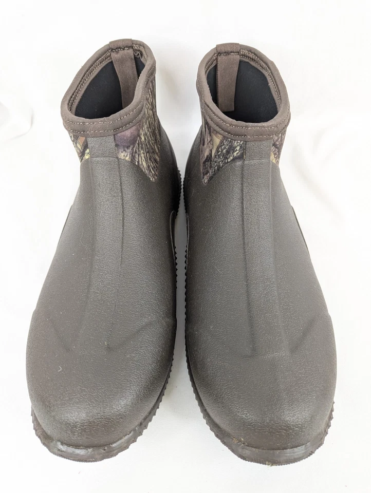 Botas de lluvia pelirrojas para hombre camufladas de goma Realtree al tobillo sin cordones talla 12 Foto 4 de 4