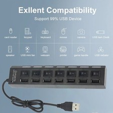 Switch Extension Hub 7-port USB2.0 Hub Computer USB Extension Hub One Drag Seven