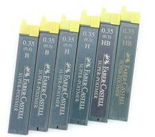 Six 12-Packs Of Faber-Castell Pencil Lead - 0.35mm - B, H, HB - Germany - New
