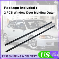 A Pair Of Weatherstrip Door Window Moulding Trim Seal For Honda Civic 92-95 Us