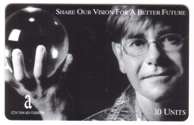 10u Elton John AIDS Foundation 'Share Our Vision For A Better Future' Phone Card