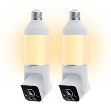 Cámara de Seguridad WYZE Bombilla Cámara, 2K HD Luz Exterior Color 2 PACK