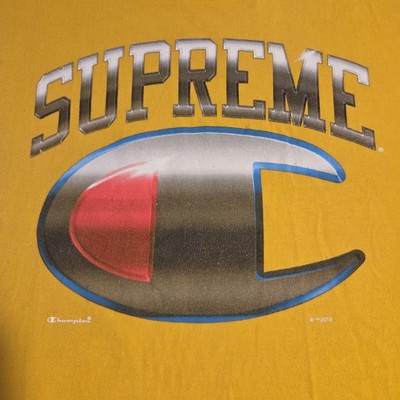 Authentic Supreme Champion Men's SS19 Chrome Graphic Logo Tee T