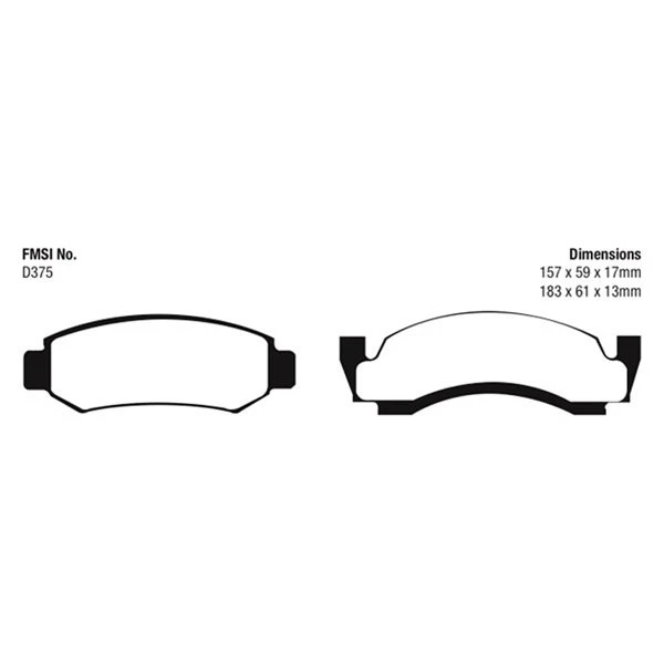 For Ford F-150 75-93 EBC Greenstuff 6000 Series Truck & SUV Front Brake Pads Foto 4 de 4