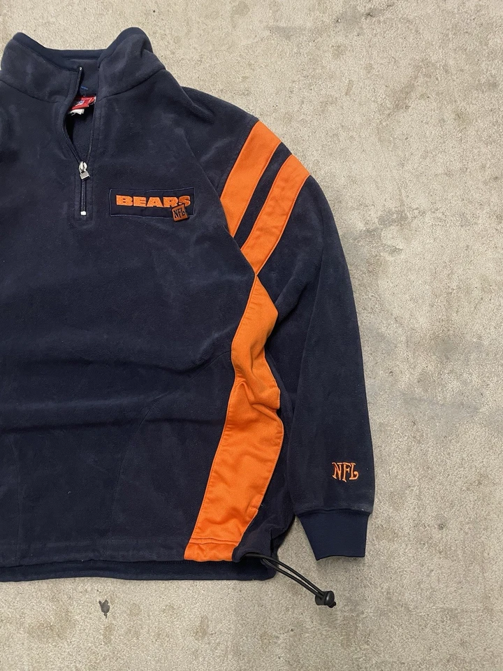 Sudadera Chicago Bears Para Hombre XL Azul Pullover 1/4 Cremallera Fútbol NFL Foto 3 de 4