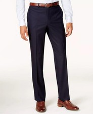 Kenneth Cole Mens Slim Fit Dress Pants 42 X  32  Navy Blue 29354419-419