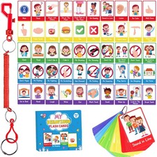 50PCS Autism Behaviour Communication Cards for Speech Delay Children Medium
