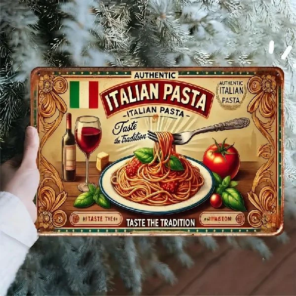 OHNE Blechschild Italian Pasta italienische Küche 30x20cm Nostalgie Vintage TE1569