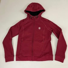 SAMSHIELD Ivy Equestrian Wool Lined Zip Up Hooded Jacket Women's Sz S Raspberry