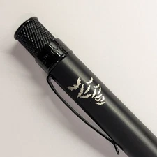 Retro 51 Tornado™ Stealth Matte Black RB w/Bats & Happy Halloween Engraving