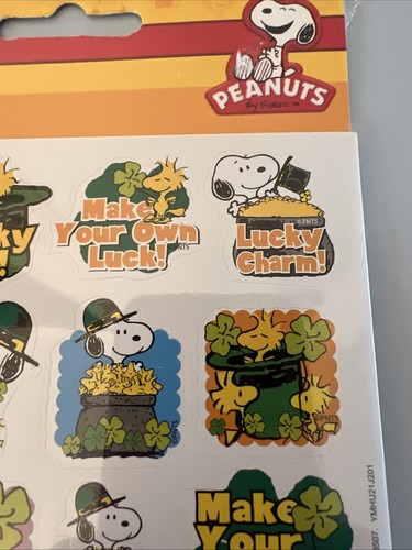 Peanuts Snoopy & Woodstock St. Patrick's Day Stickers (120 ct) - NEW! - Picture 3 of 8