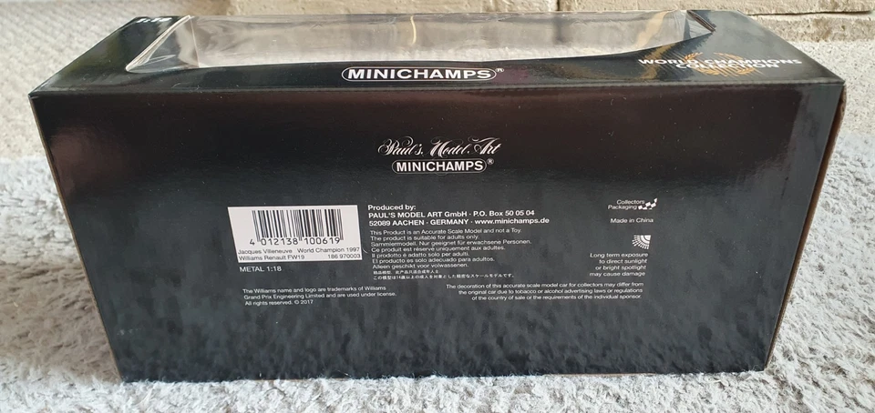 Minichamps 1:18 186 970003 Jacques Villeneuve Williams Renault FW19 1997 WC F1 - Image 3 of 4