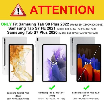 Case for Samsung Galaxy Tab S8 Plus 12.4'' 2022, Lightweight Shockproof TPU Cover