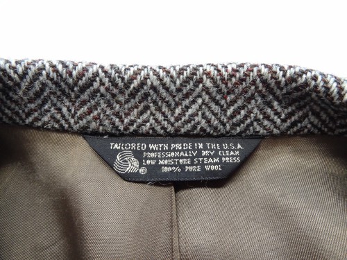 Orvis 40 Harris Tweed Harringbone Blazer Sport Coat Leather Elbow Patches VTG - Bild 13 von 14