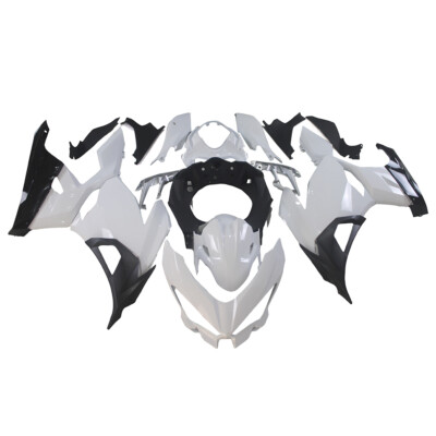 White Black Bodywork for Kawasaki Ninja 400 2018-2023 ABS Injection Fairing Kit