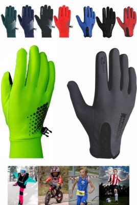 REDRUM Kids Kinder Jungen Fußballfeldspieler warme Therma Handschuhe Radfahren Bike