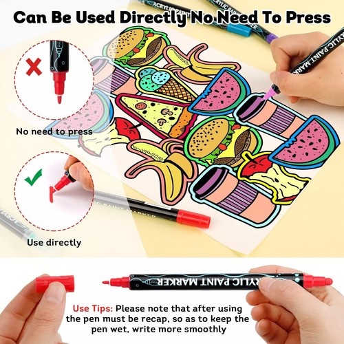 12PCS Waterproof Permanent Paint Marker Pen for Car Tyre Tire Tread Rubber Metal - Picture 8 of 13