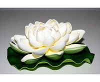 Lotus Kunstblume Schwimmend Mit WeißEn BlüTen Durch. 17,5Cm Von Ibizanos
