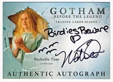 Cryptozoic Gotham Season 1 Nicholle Tom Inscription Autograph Auto #NT - QTY