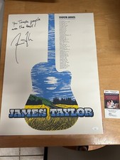 James Taylor Signed 18x24 2021 Tampa Tour Poster Concert in Tampa 2021 JSA