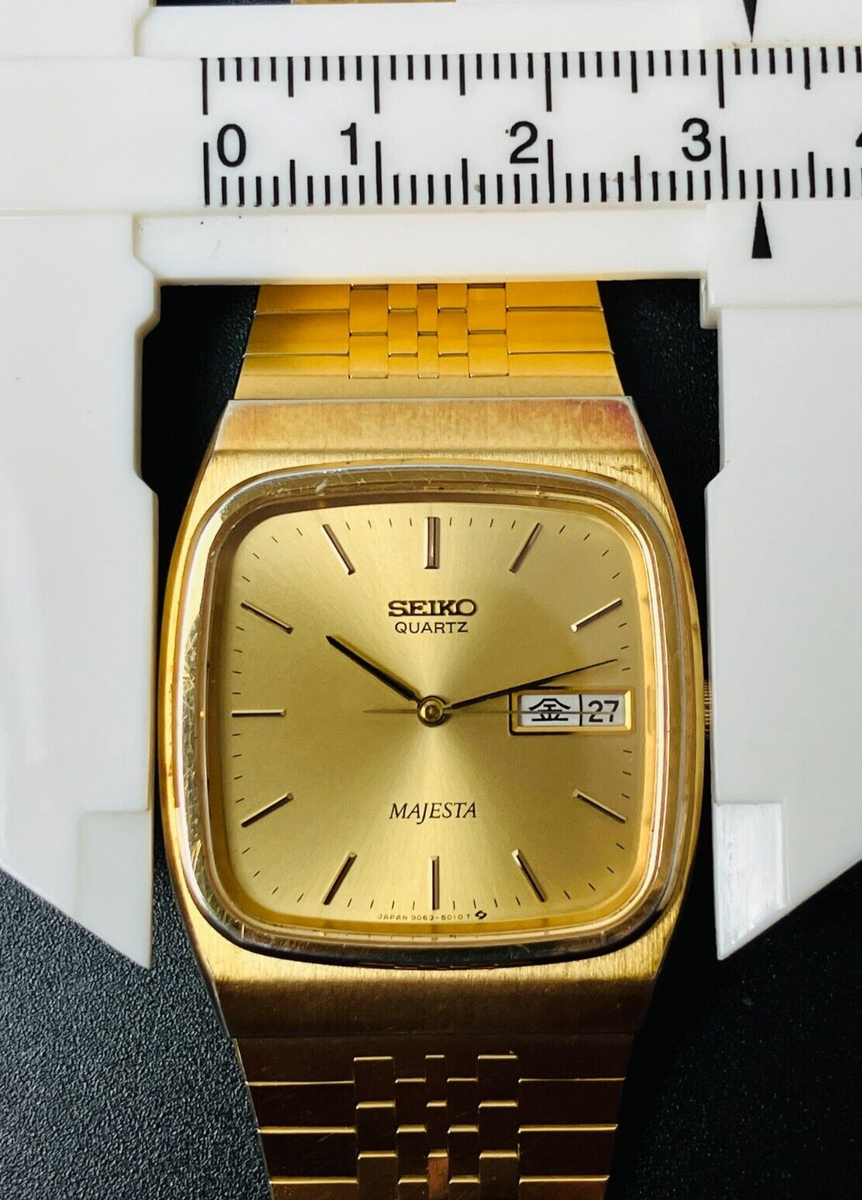 SEIKO WATCH MAJESTA 9063-5010 QUARTZ GOLD DAY DATE KANJI | eBay SEIKO WATCH MAJESTA 9063-5010 QUARTZ GOLD DAY DATE KANJI | eBay