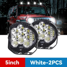 2X5inch Car LED Work Light Pods Spot Flood Combo Fog Lamp Offroad Driving White 
