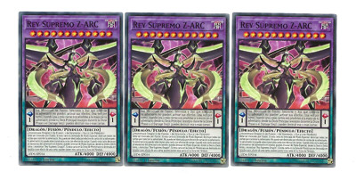 3 SUPREME KING Z-ARC YuGiOh LED6-EN054 SPANISH Supreme King NM SP054 x3 1st Ed.