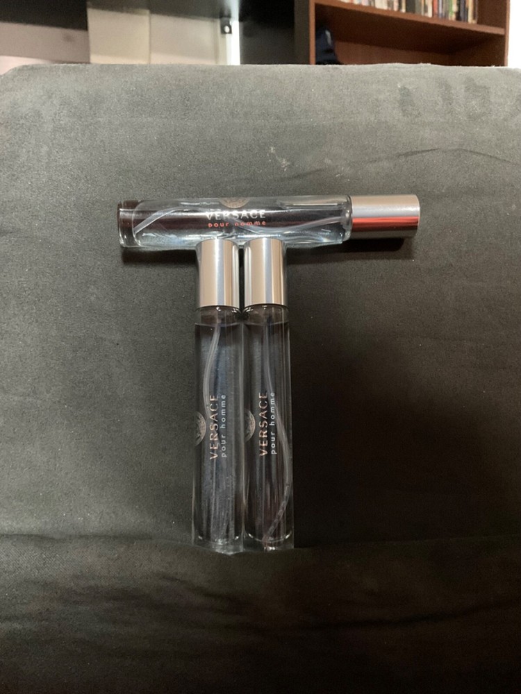 VERSACE “POUR HOMME” MENS FRAGRANCE PEN TRIO / Travel-Sprays NEW