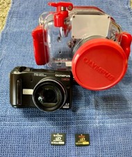 Olympus Digital Camera C-755 with Underwater Housing and Memory Cards