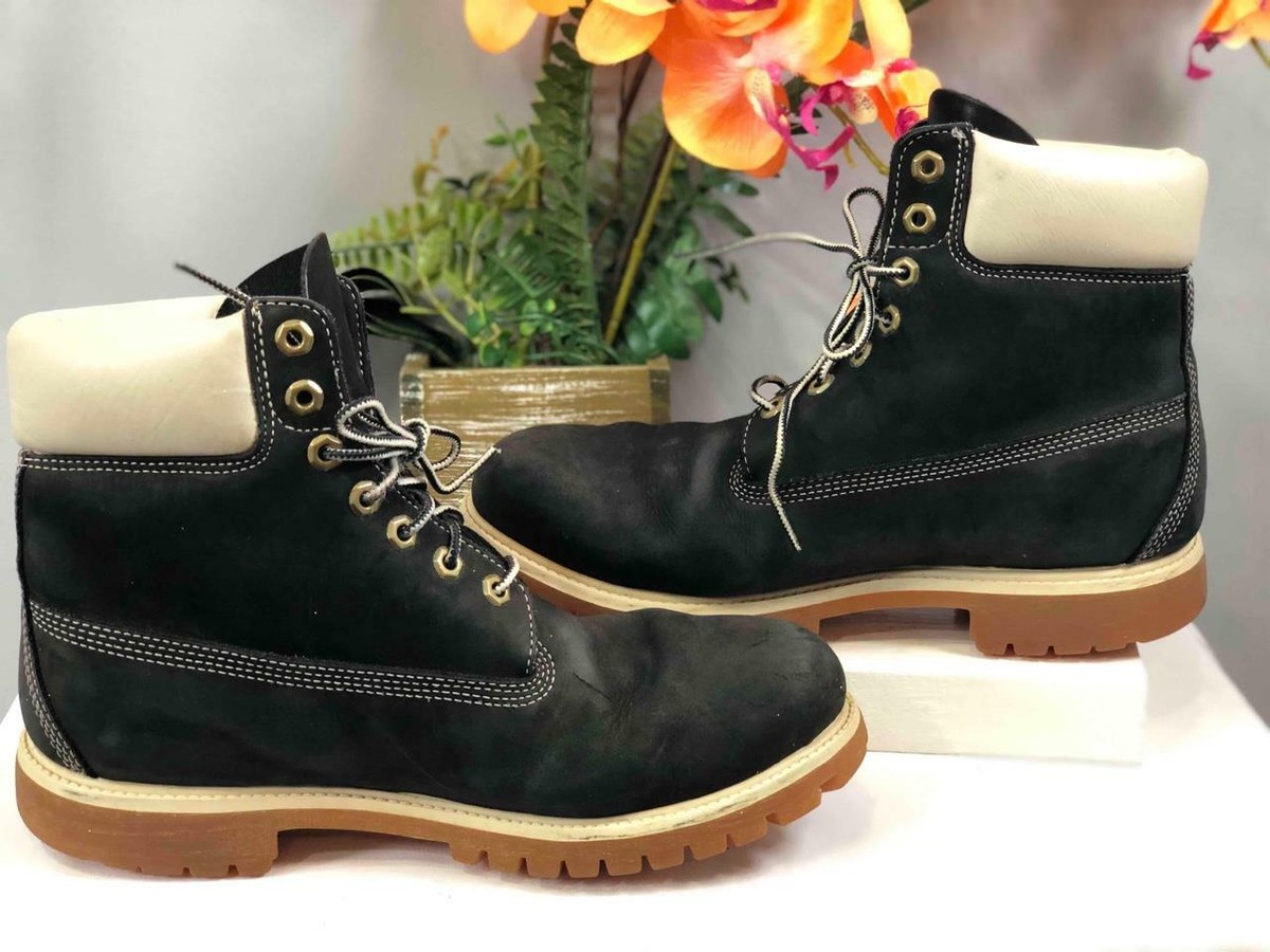 Timberland　mountain boots, black nubuck TIMBERLAND Mens Black Nubuck Leather Lace Up Trekkingowe 6