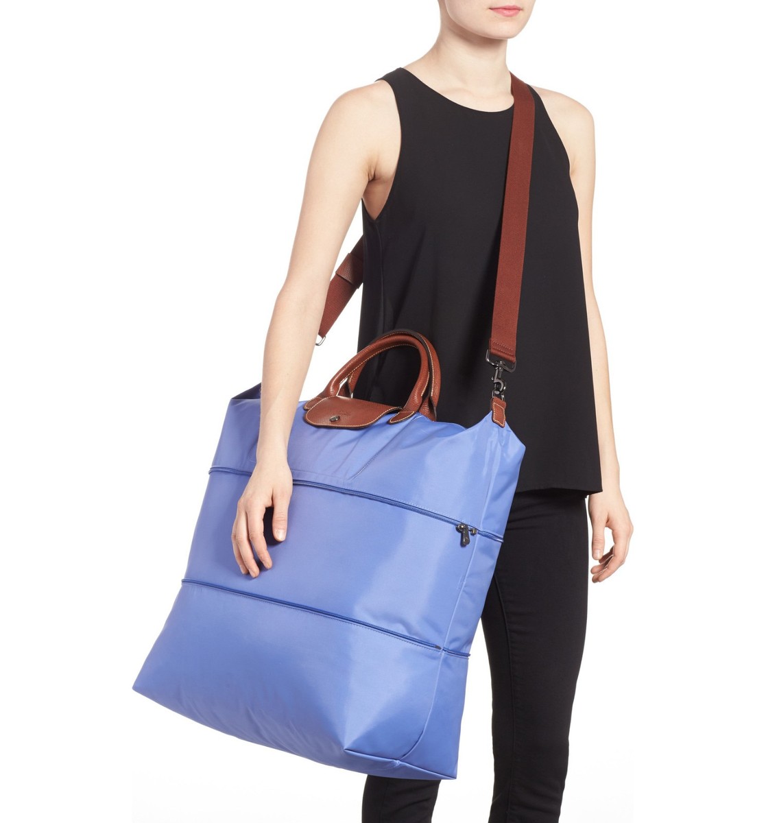 Longchamp Le Pliage Women's Expandable Travel Bag - Navy