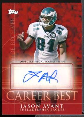 Jason Avant B Card 2009 Topps Career Best Autographs #JA2 