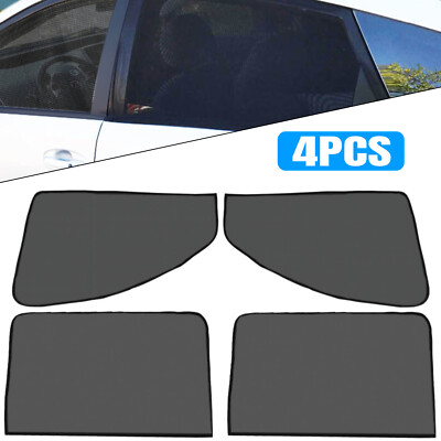 4x Magnetic Car Side Front Rear Window Sun Shade Cover Mesh Shield UV Protection
