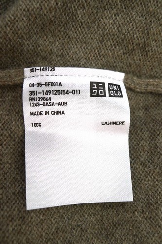 UNIQLO 100 % Kaschmir V-Ausschnitt Pullover Pulli meliert hellbraun S neu ohne Etikett $ 99 - Bild 7 von 7